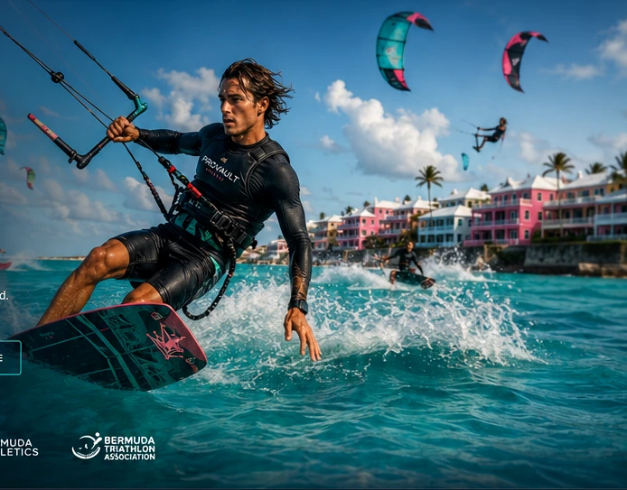 Freestyle kiteboarding in Bermuda